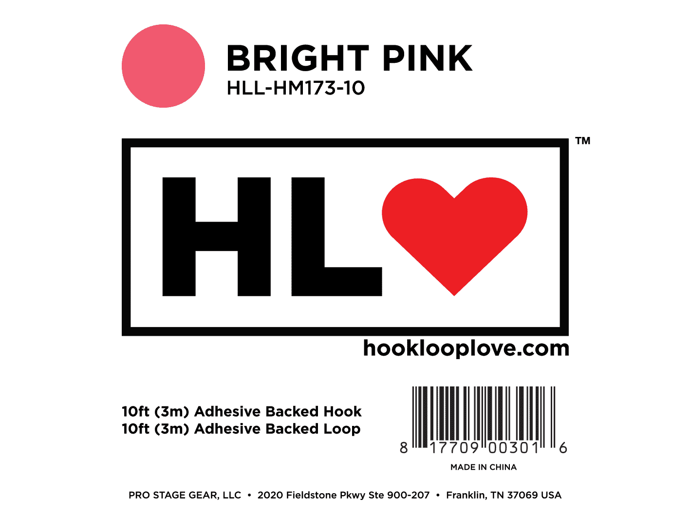HOOK LOOP LOVE by Pedaltrain - 10' Hook-and-Loop - BRIGHT PINK - Image 2