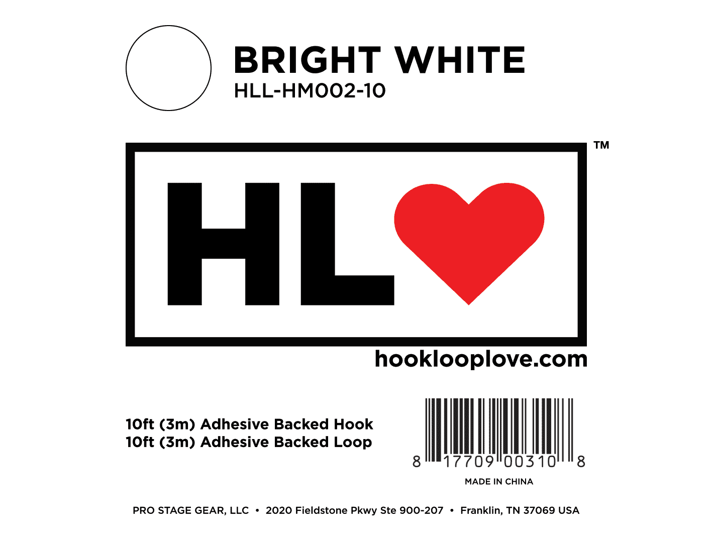 HOOK LOOP LOVE by Pedaltrain - 10' Hook-and-Loop - BRIGHT WHITE - Image 2