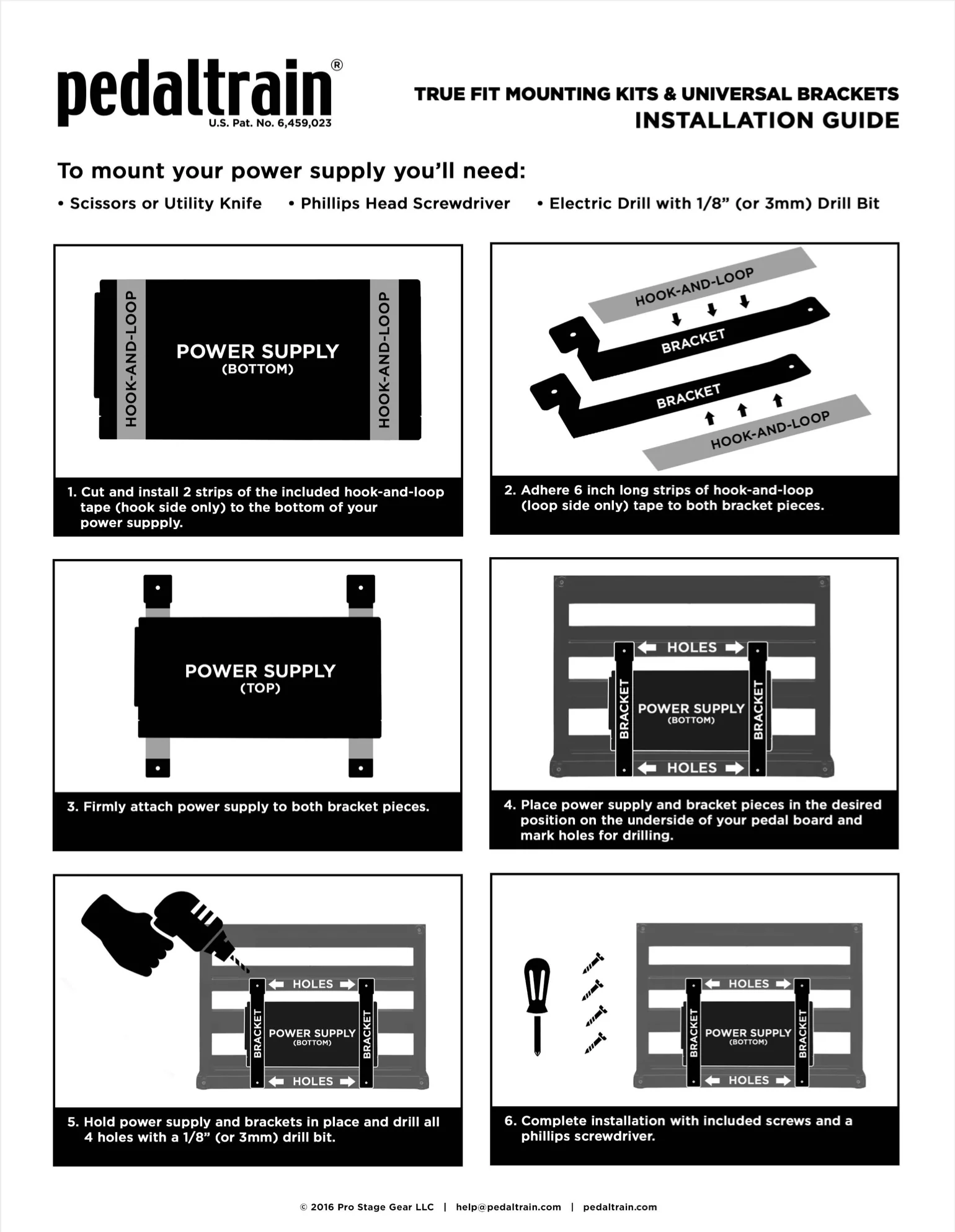 Pedaltrain True Fit Universal Mounting Kit for Novo, Terra and XD Series (PT-TFMK-SM) - Image 3